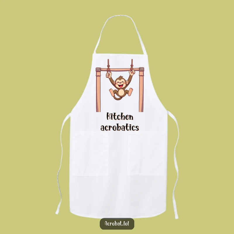 Funny Monkey Trapeze Apron - Playful Kitchen Wear for Joyful Cooks