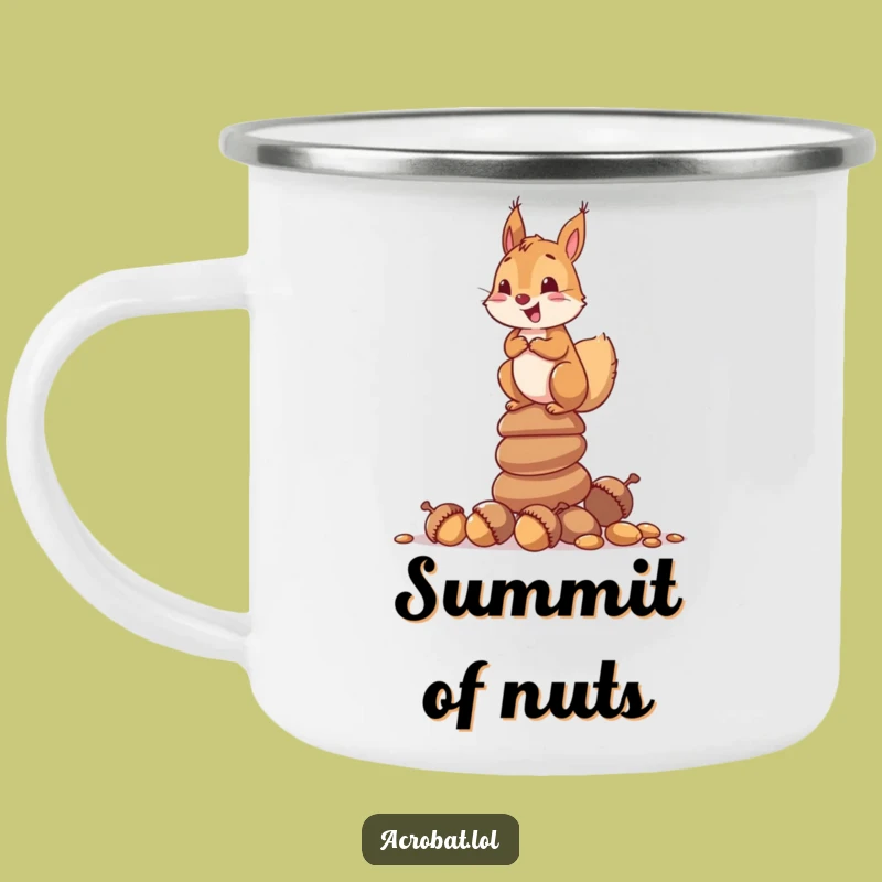 Funny Squirrel Acorn Balance Camping Mug - Whimsical Outdoor Drinkware, Delightful Gift