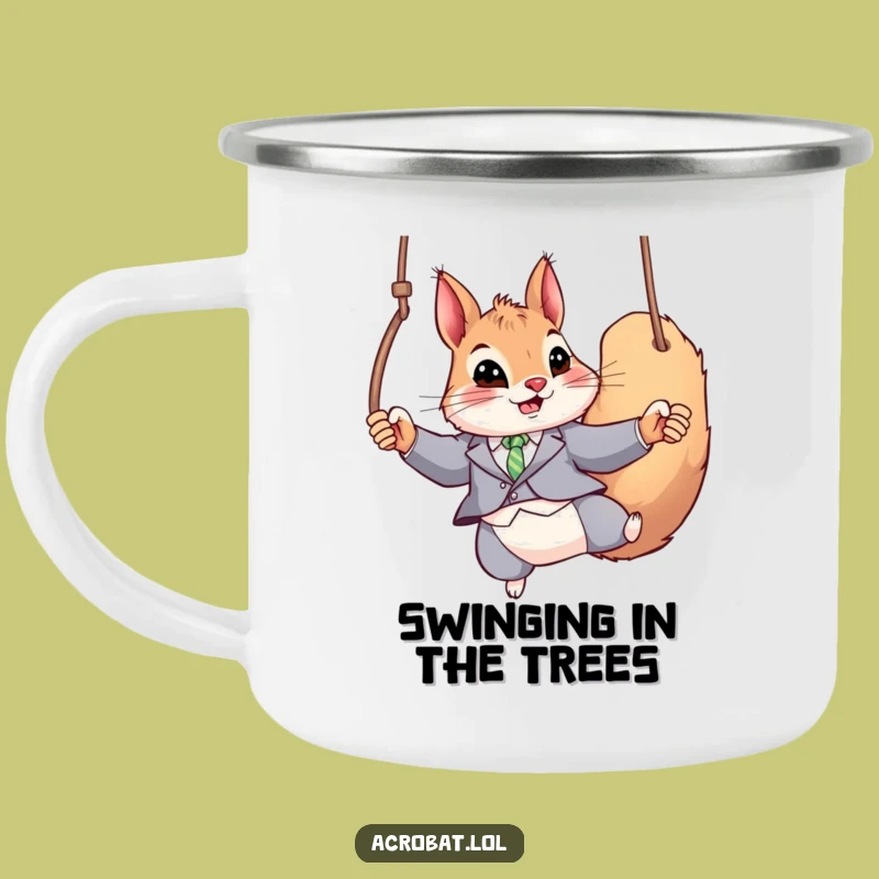 Funny Squirrel Rings Camping Mug: Acrobat Cup, Great Funny Gift!