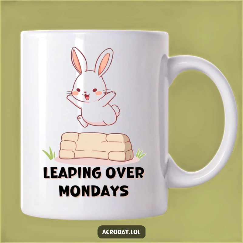 Funny Rabbit Jump Mug - Playful Pet Gift for Energetic Enthusiasts