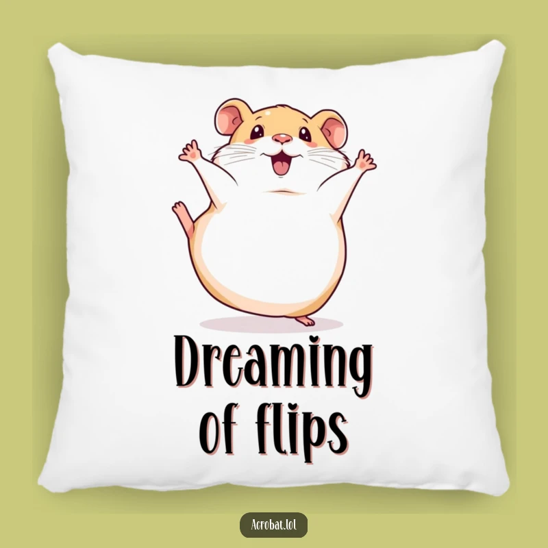 Funny Hamster Somesault Pillow - Comfy & Comical Pet Decor, Hilarious Gift