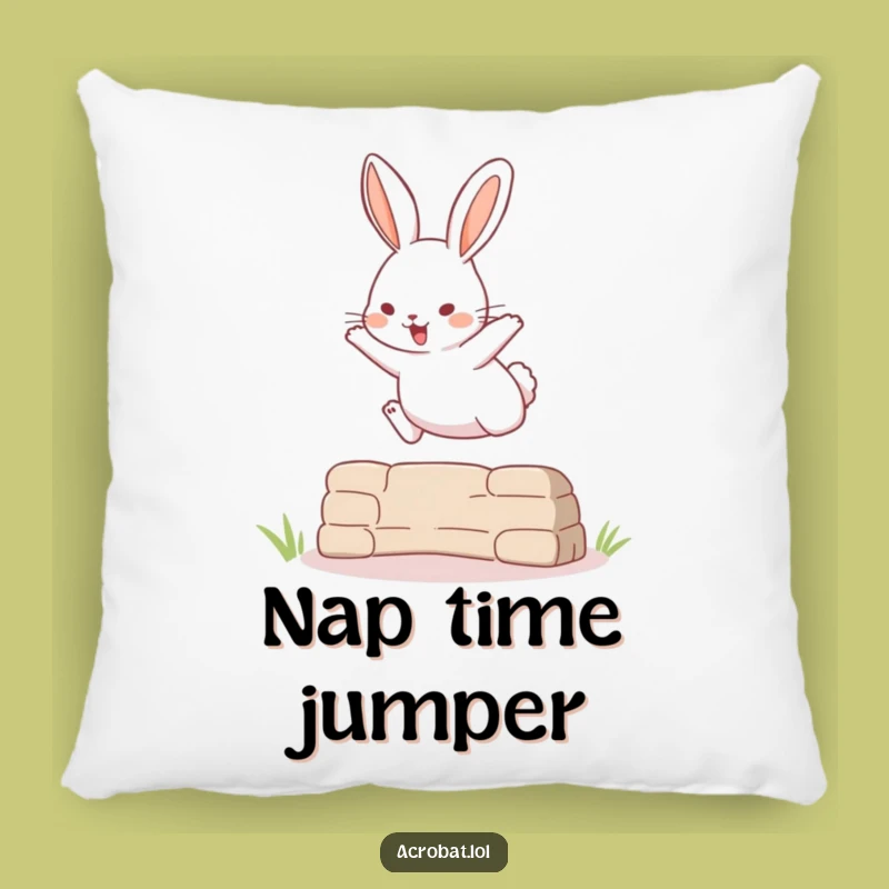 Funny Rabbit Jump Pillow - Cozy Pet Decor, Playful Gift Pillow
