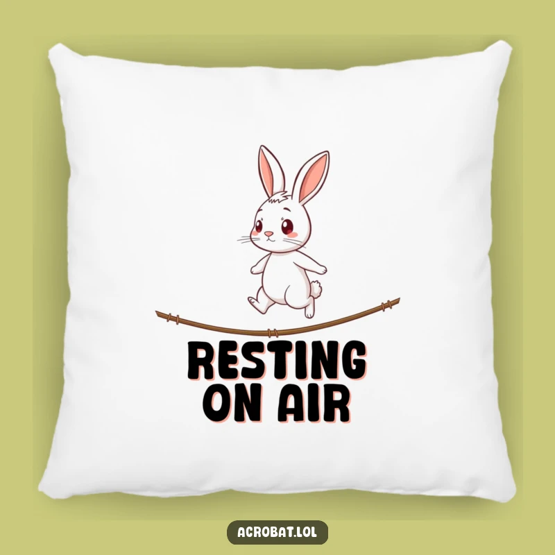 Funny Rabbit Tightrope Pillow - Soft & Focused Comfort Accent