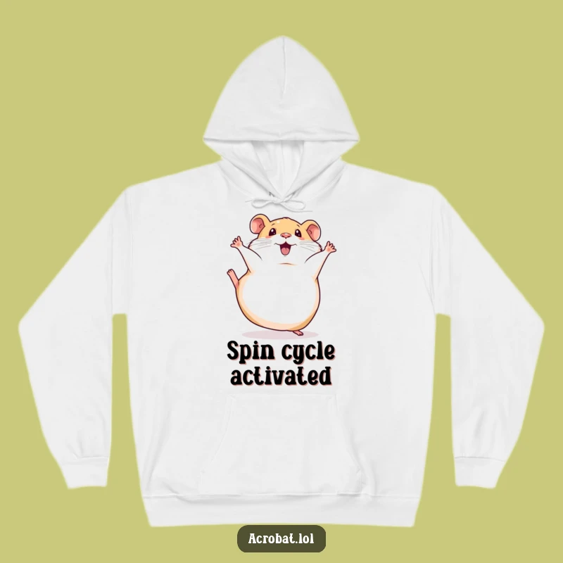 Funny Hamster Somesault Hoodie - Cozy & Comical Pet Lover's Delightful Gift