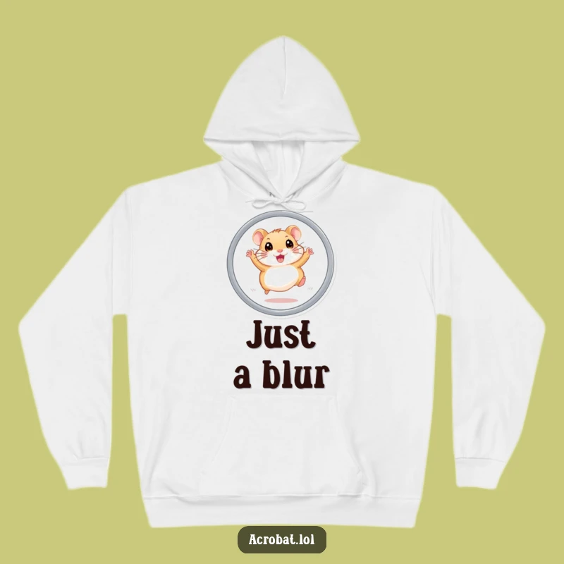 Funny Hamster Hoop Jump Hoodie - Cozy & Humorous Pet Lover Sweatshirt