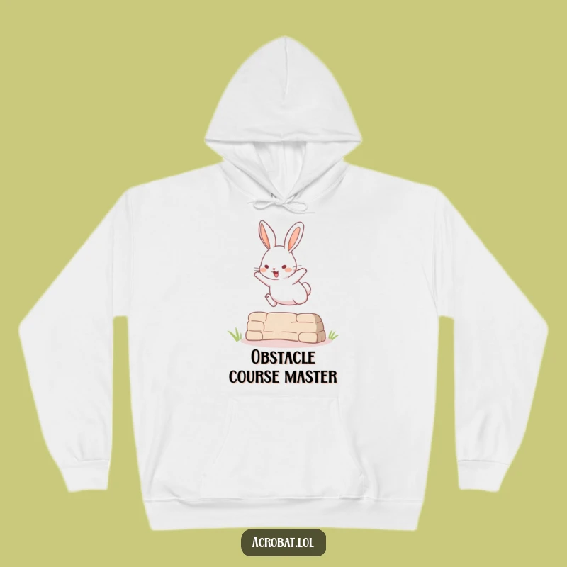 Funny Rabbit High Jump Hoodie - Cozy Pet Lover's Gear, Playful Gift