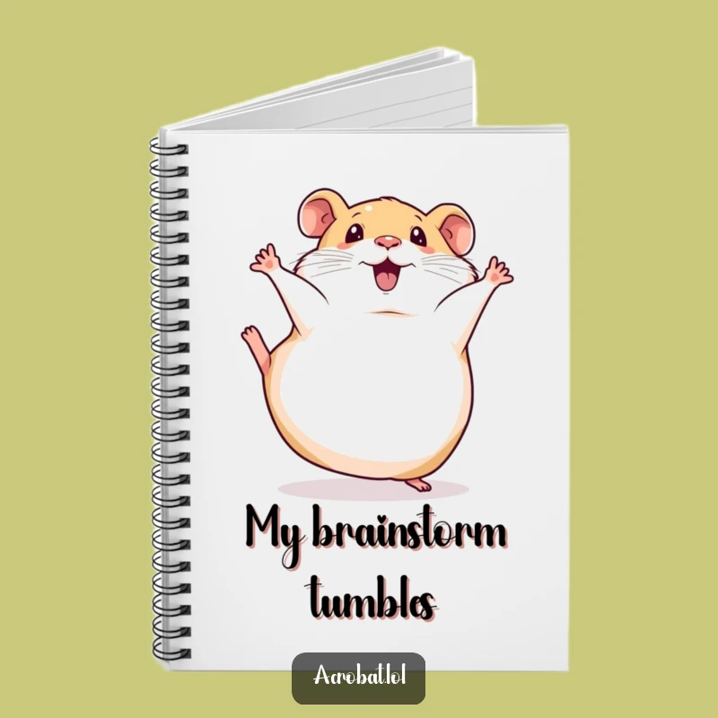 Funny Hamster Somesault Notebook - Comical Pet Journal, Hilarious Gift for Writers
