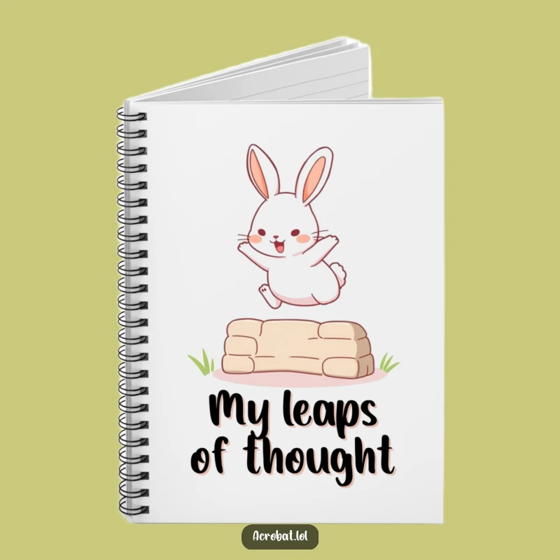 Funny Rabbit Jump Notebook - Playful Pet Journal, Hilarious Gift for Achievers