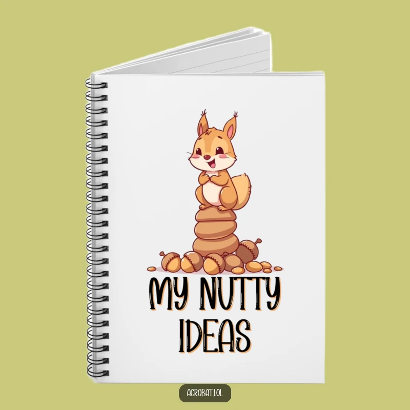 Funny Squirrel Acorn Balance Notebook - Whimsical Critter Journal, Delightful Gift