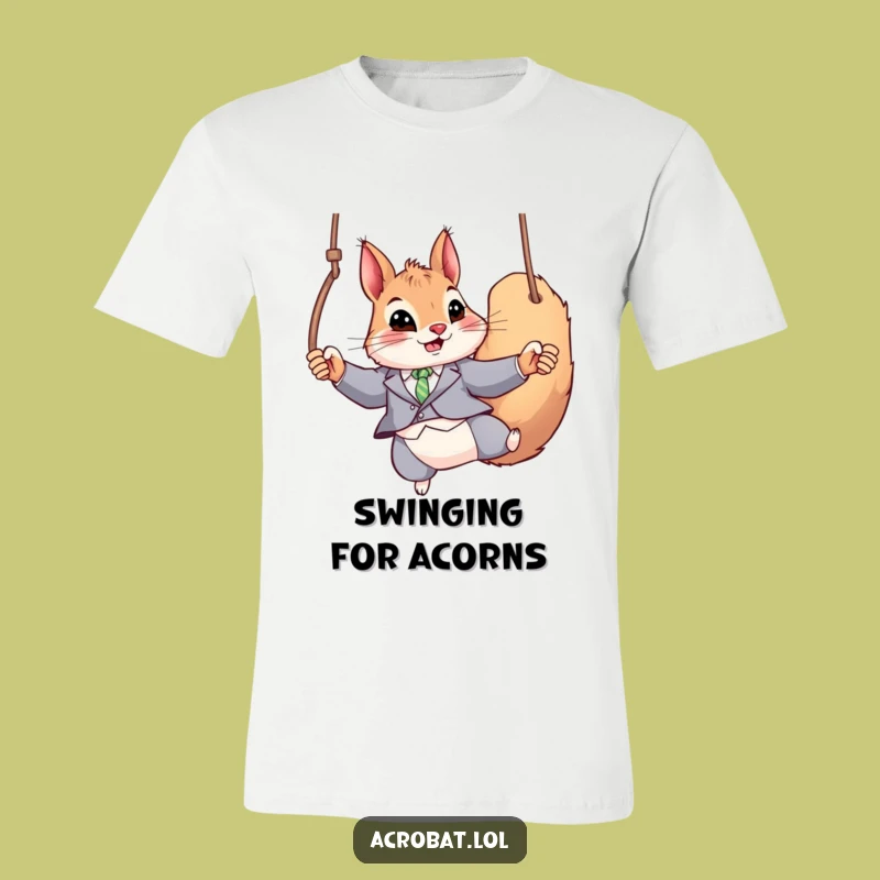 Funny Squirrel Rings T-Shirt: Playful Acrobat Style, Ideal Funny Gift!