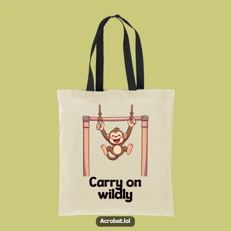 Funny Monkey Trapeze Tote Bag - Playful & Durable Accessory
