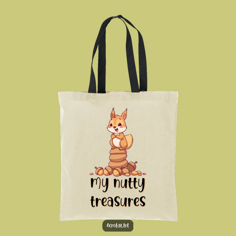 Funny Squirrel Acorn Tower Tote Bag - Whimsical Critter Accessory, Delightful Gift